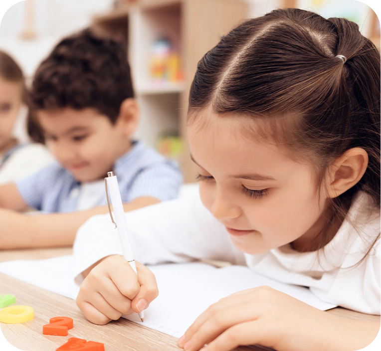 child writing