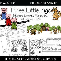 3 Little Pigs Read Aloud - Enhancing Listening, Vocabulary, and Language Skills