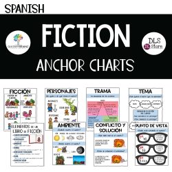 Spanish Fiction and Story Elements Anchor charts