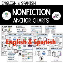 English & Spanish NonFiction and Text Features Anchor charts