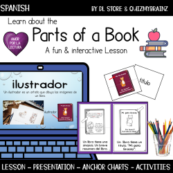 Spanish Book Parts - Lesson Presentation Visuals Activities