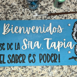Owl Teacher Wooden Sign