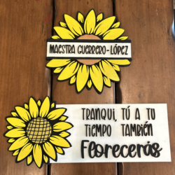 Sunflower Teacher & Welcome Wooden Sign
