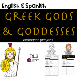 English & Spanish Greek Gods & Goddesses Research Project