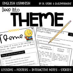 English & Spanish Theme Lessons Activities Visuals & Practice