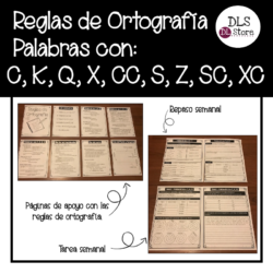 Reglas Ortográficas - Palabras con C,K,Q,X,CC,S,Z,SC,XC