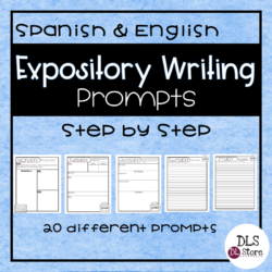 Expository Writing Prompts Step by Step in English & Spanish