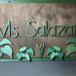 Botanical Custom Wood Sign