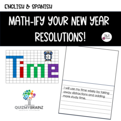 Math-ify your New year Resolutions! A Bilingual, Fun & Engaging Math Vocabulary Activity