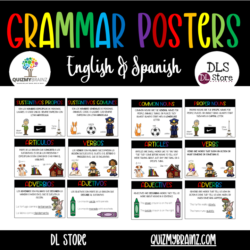Bilingual Grammar Posters (English & Spanish) - Parts of Speech for 1st & 2nd